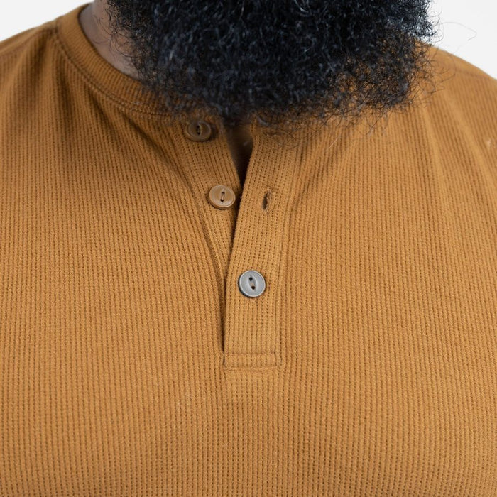 Grunt Style Thermal Henley - Coyote