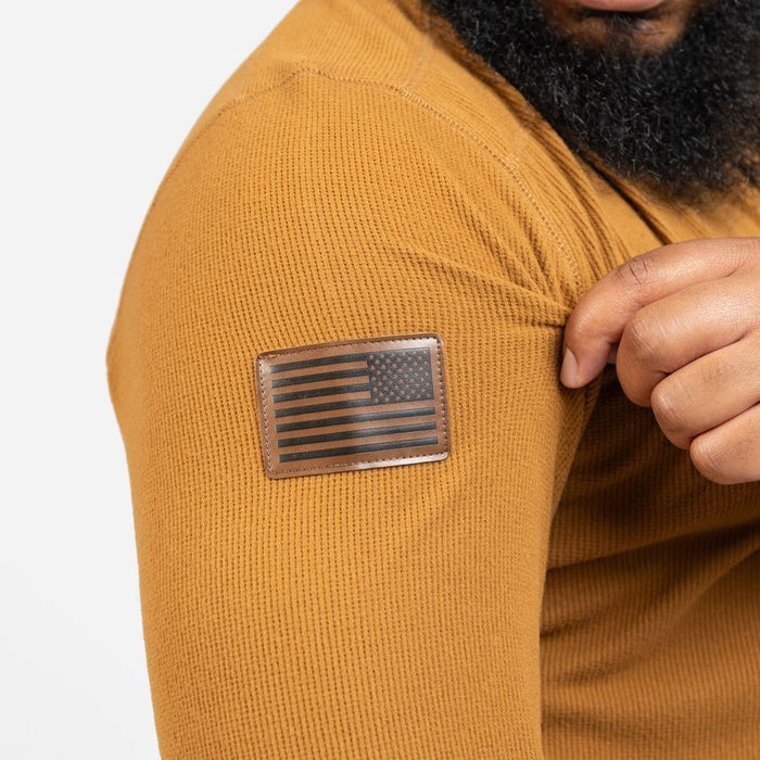 Grunt Style Thermal Henley - Coyote
