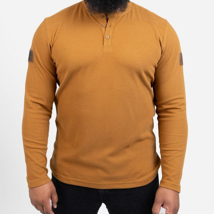 Grunt Style Thermal Henley - Coyote