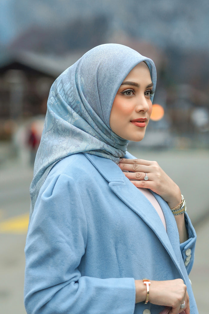 Thun Voile Square - Blue Stone
