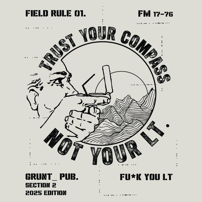 Grunt Style Trust Your Compass T-Shirt - Sand artwork