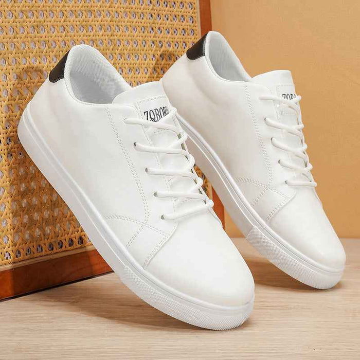 Unisex Casual Sporty Lace-Up Flat PU Loafers