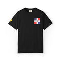 Unisex T-shirt  bordada mapa y bandera República Dominicana