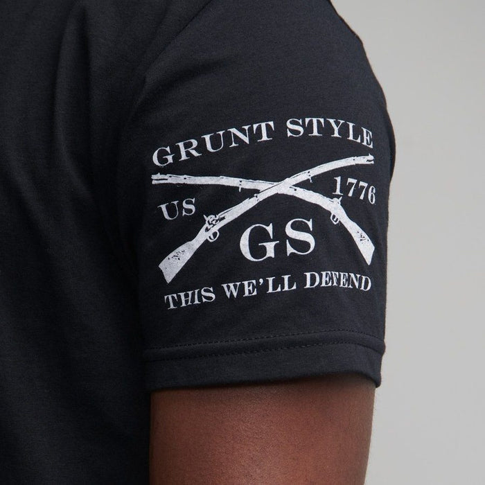 Grunt Style USA Flag Basic T-Shirt - Black