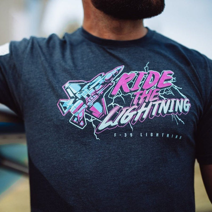 Grunt Style USAF - Ride The Lightning T-Shirt - Midnight Navy