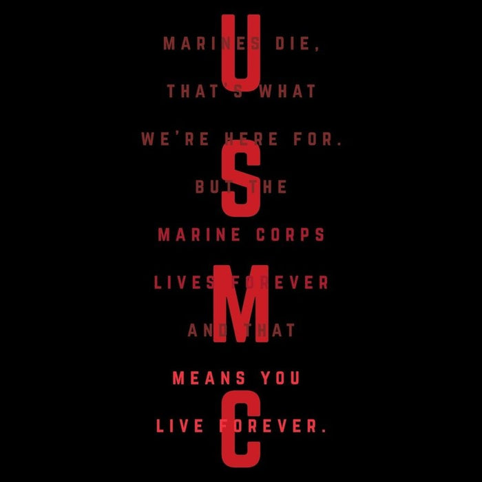 USMC - Lives Forever T-Shirt - Black
