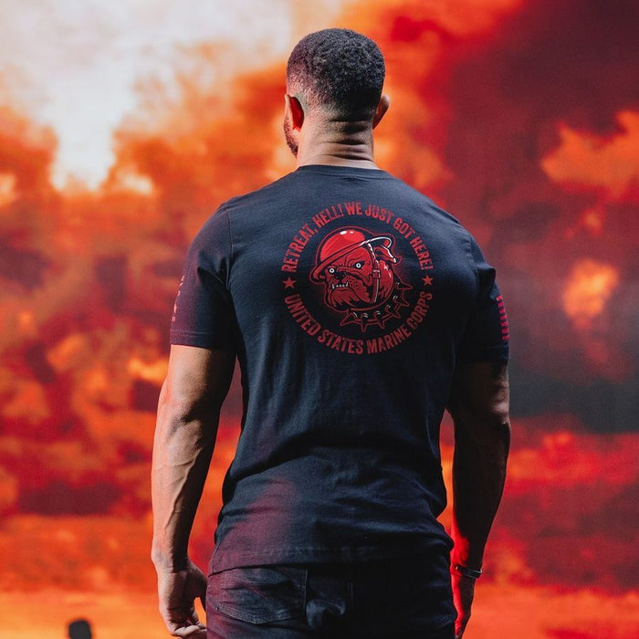 Grunt Style USMC - Retreat, Hell T-Shirt - Black T-Shirt