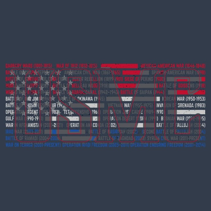 Grunt Style USMC - Through The Ages T-Shirt - Navy artwork