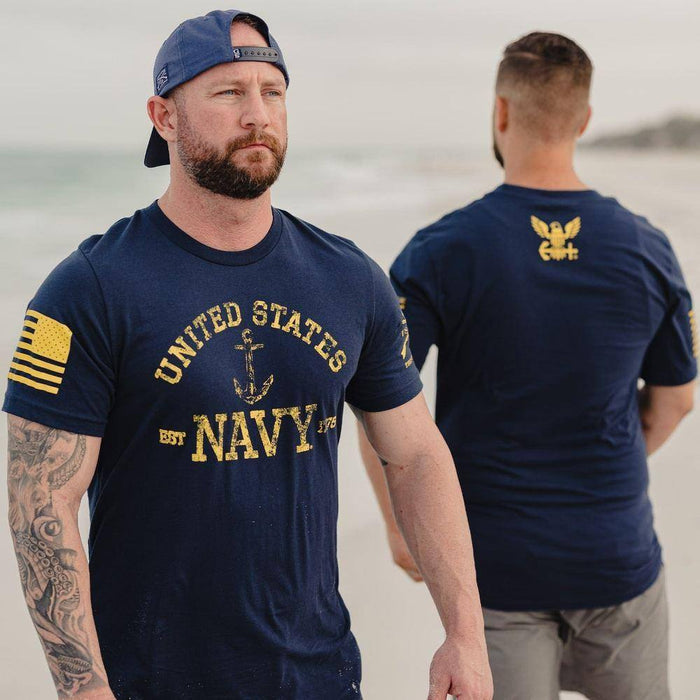 Men's graphic tee USN - Est. 1775 - Navy 2.0  | Grunt Style