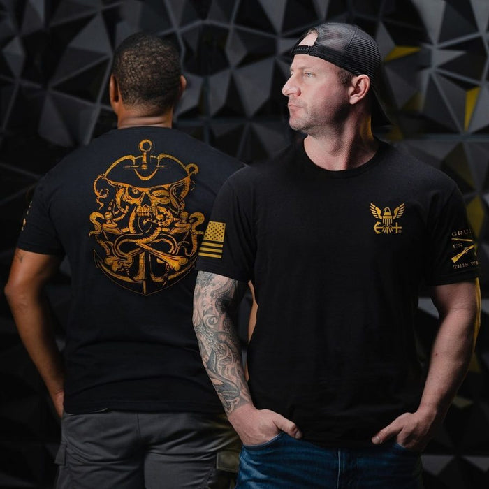 USN - Ghost Pirate T-Shirt - Black
