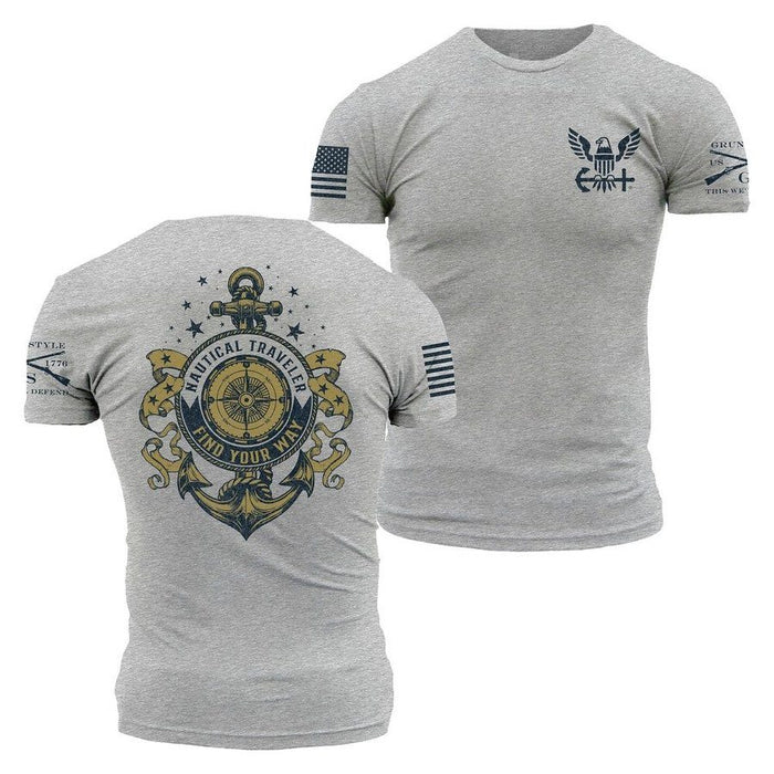 Grunt Style USN - Nautical Traveler T-Shirt - Athletic Heather T-Shirt