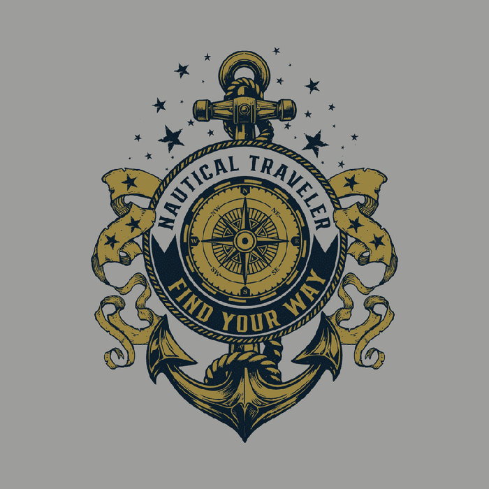 Grunt Style USN - Nautical Traveler T-Shirt - Athletic Heather T-Shirt