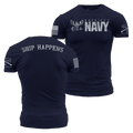 Grunt Style USN - Ship Happens 2.0 T-Shirt - Navy