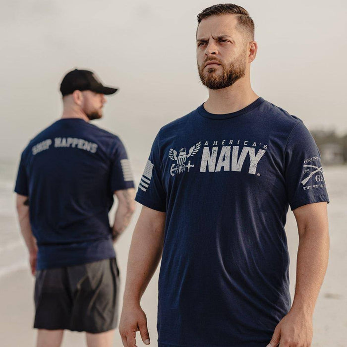 Men's Tee USN - Ship Happens 2.0 | Grunt Style