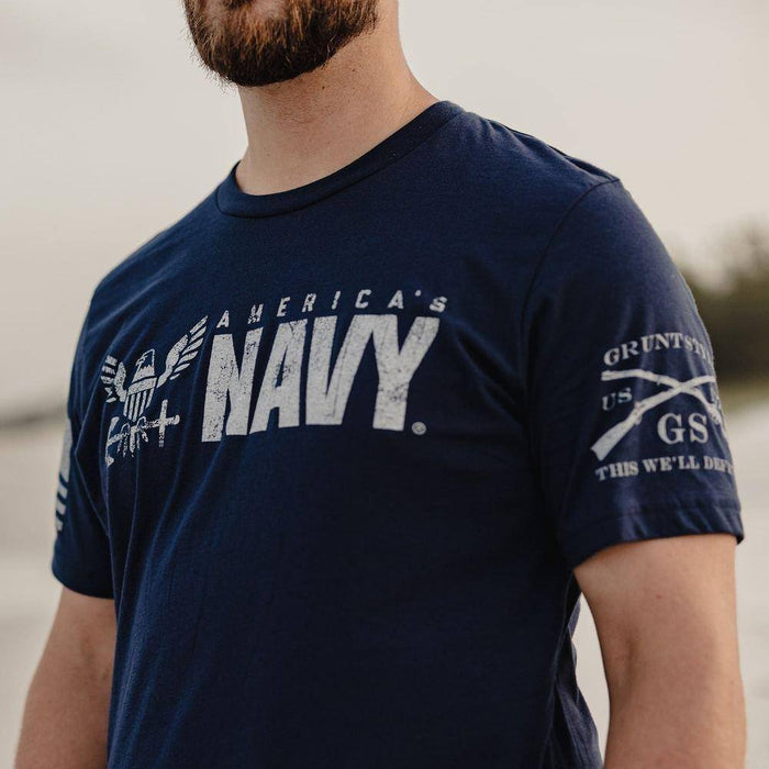 T-Shirt for Men USN - Ship Happens 2.0   | Grunt Style