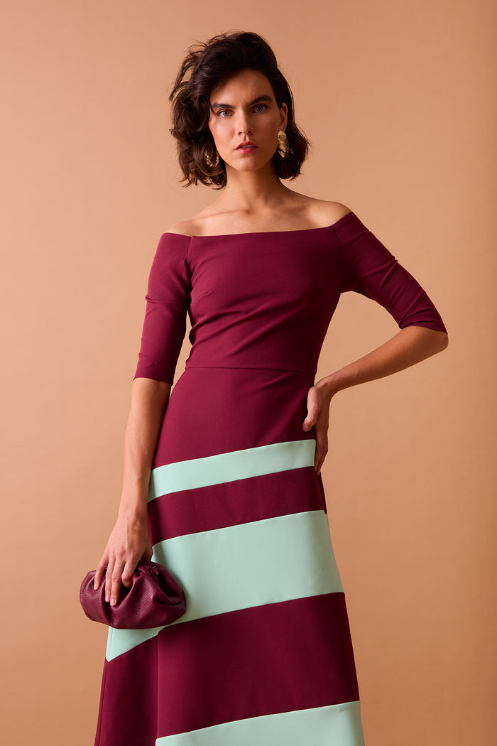 VESTIDO AYELENBICOLOR