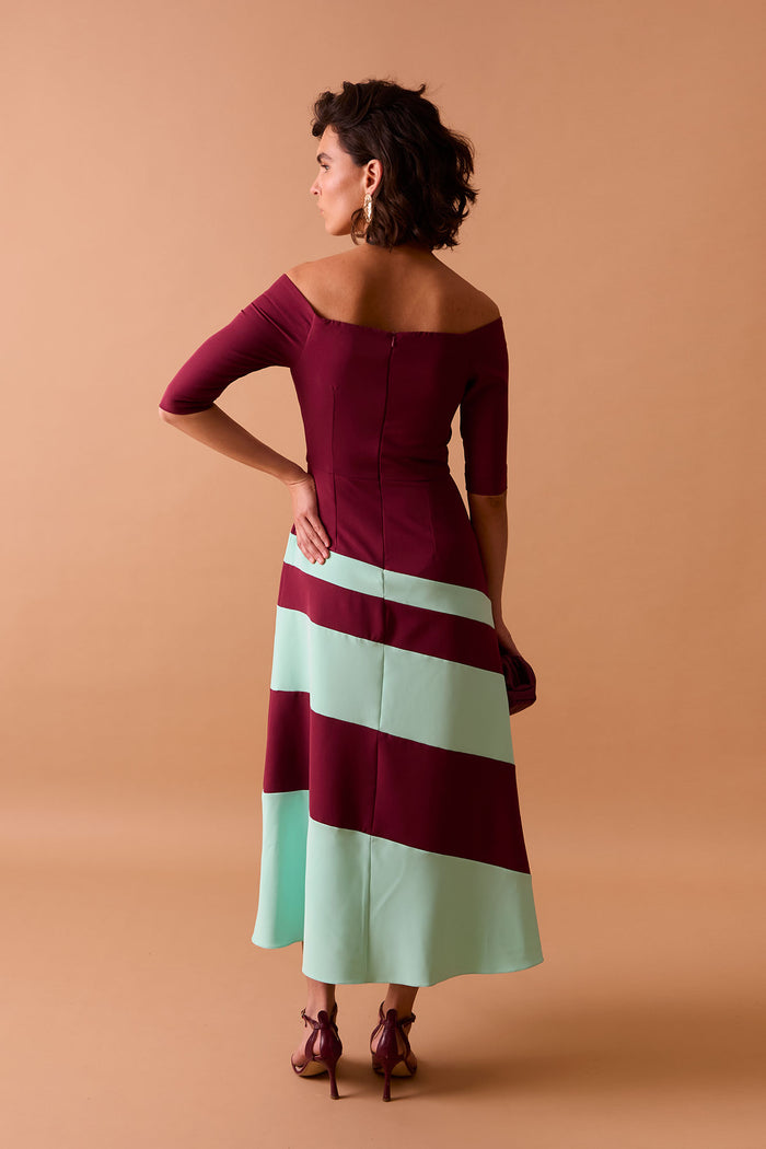 VESTIDO AYELENBICOLOR