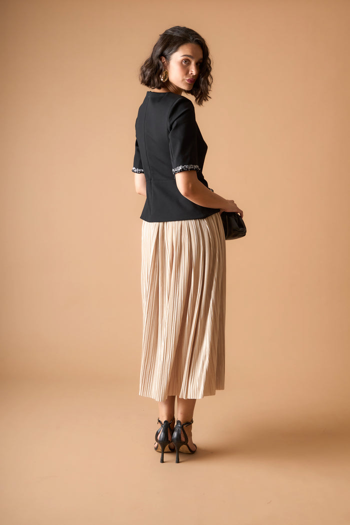 VESTIDO HADARANEGRO/BEIGE