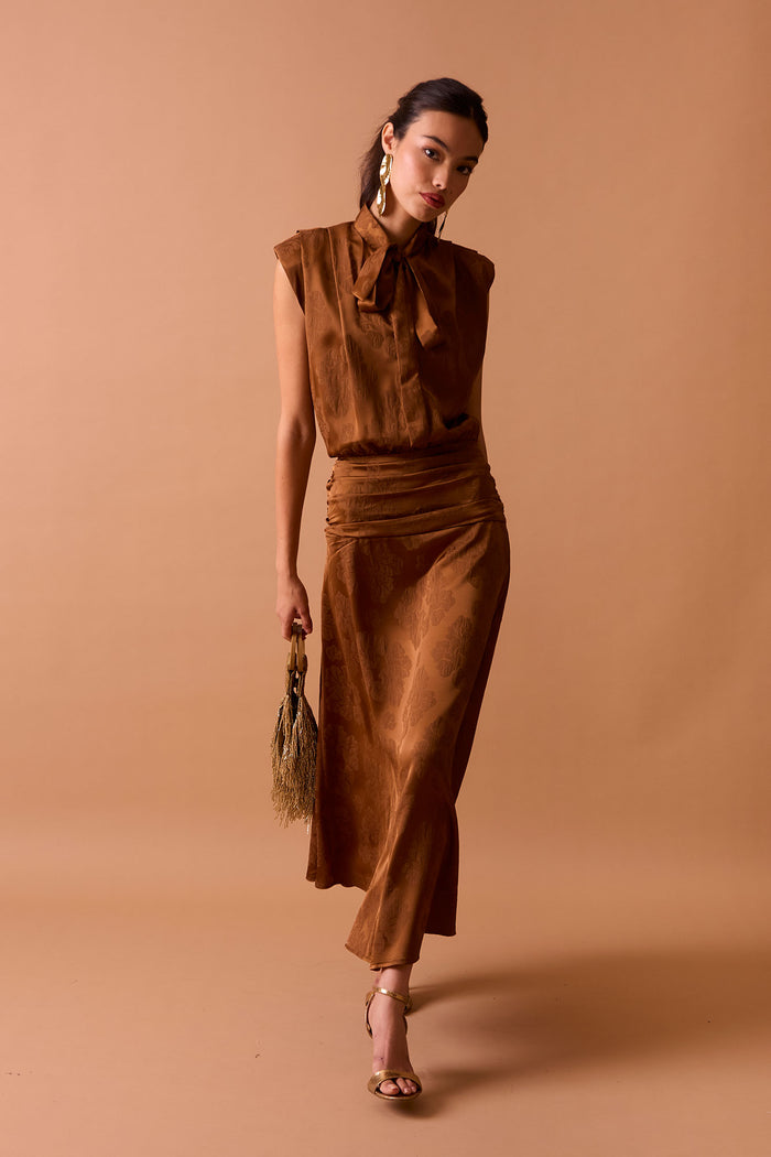 VESTIDO MARTINA MARRON