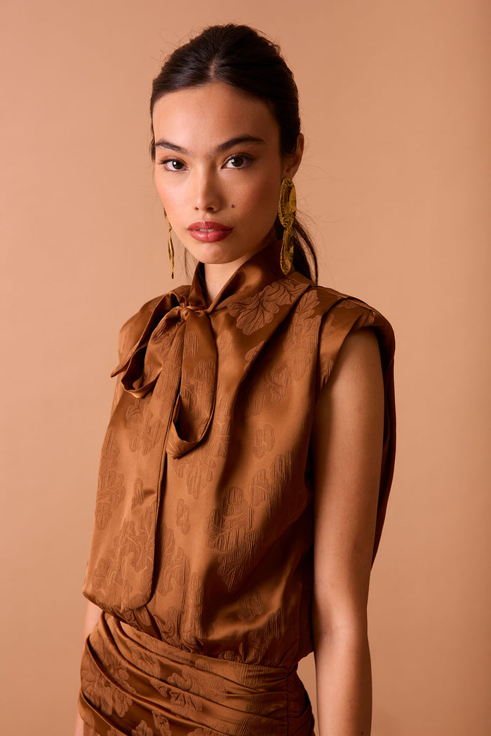 VESTIDO MARTINA MARRON
