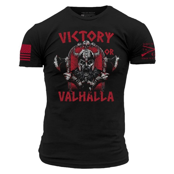 Grunt Style Victory Or Valhalla T-Shirt - Black T-Shirt