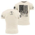 Grunt Style Vietnam War Rifle Flag - Sand T-Shirt