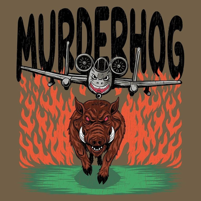 Grunt Style Warthog T-Shirt - Combat Green artwork