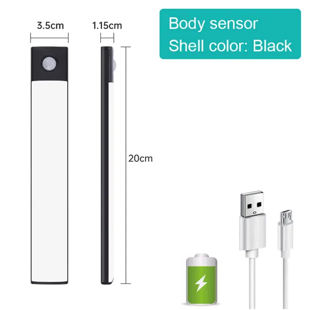 Black 20CM / 3 Color Modes Lamp