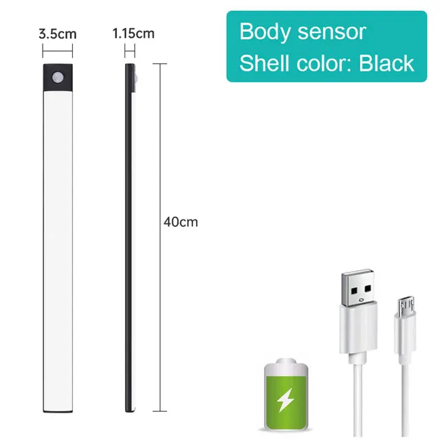 Black 40CM / 3 Color Modes Lamp