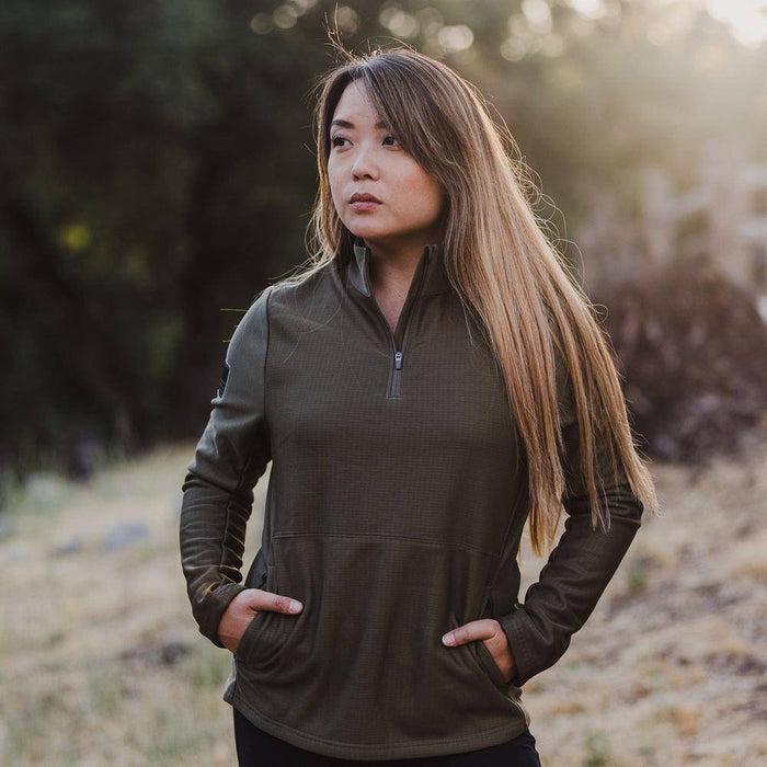 Women's Waffle Top Green Jacket