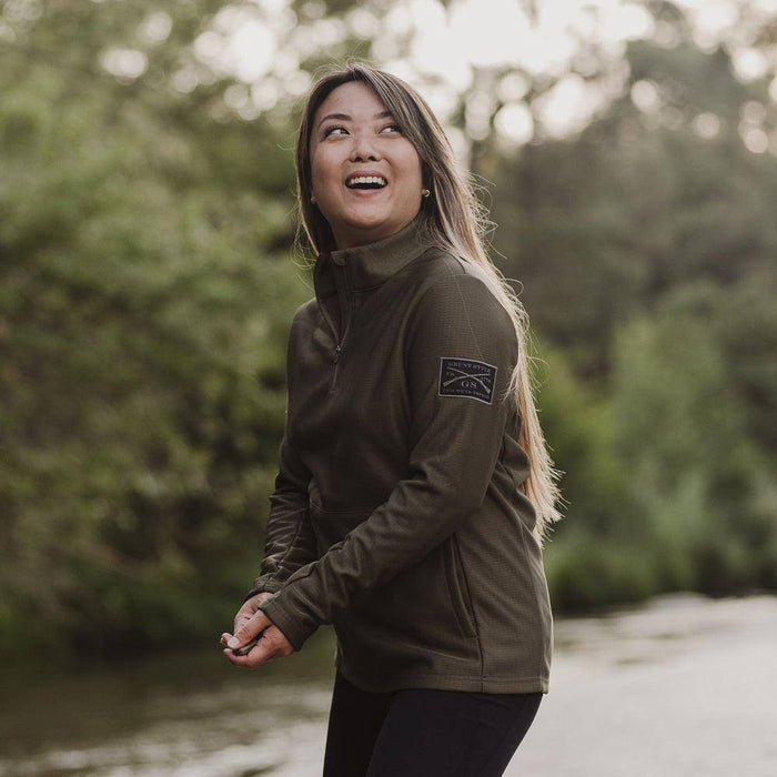 Women's Waffle Top - Green Jacket