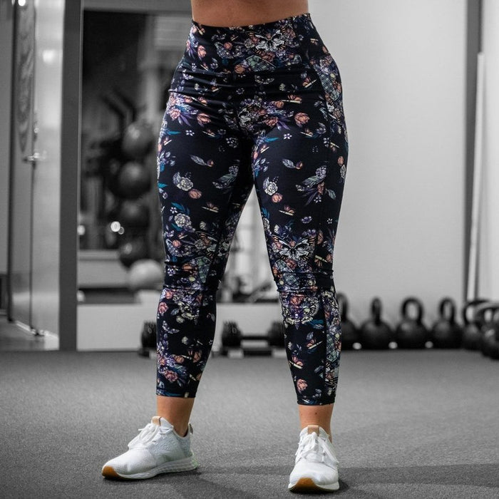 Grunt Style Women's Agility 7/8 High Waisted Leggings - Grenade Paradise