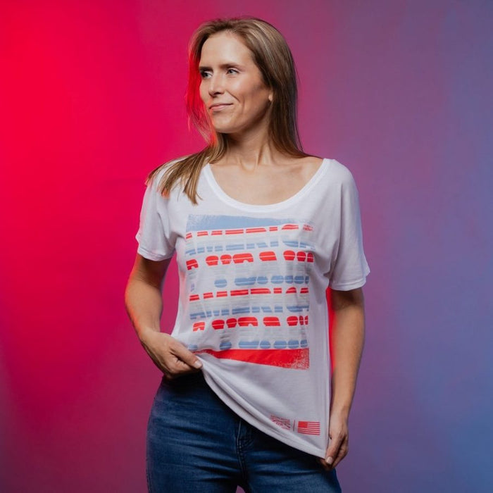 Grunt Style Women's America F*ck Yeah Slouchy Fit T-Shirt - White