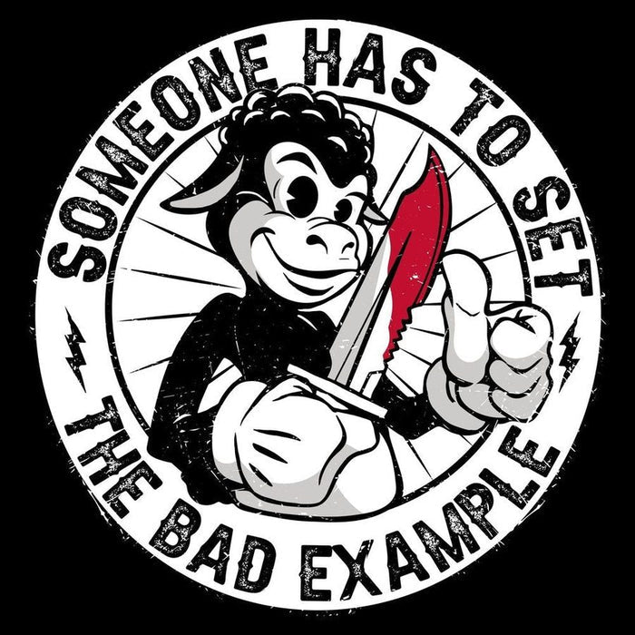 Grunt Style Women's Bad Example Slim Fit T-Shirt - Black artwork