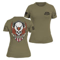 Grunt Style Women's Born Defiant Slim Fit T-Shirt - Military Green T-Shirt