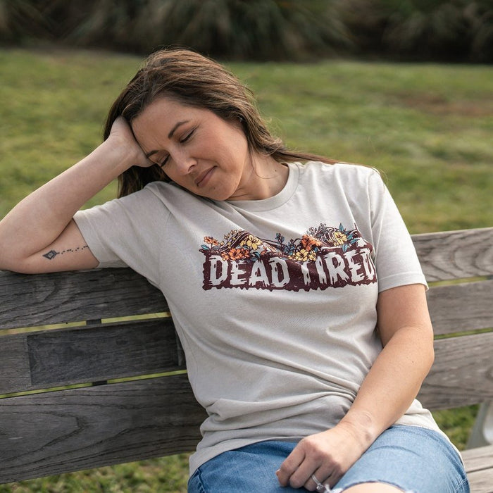 Grunt Style Women's Dead Tired Boyfriend Fit T-Shirt - Sand
