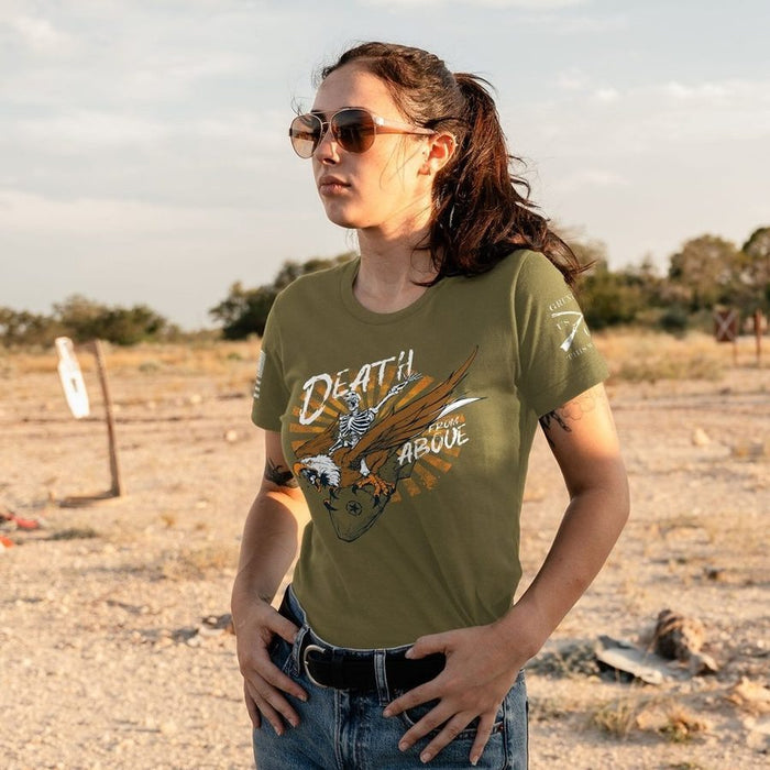 Women's Death From Above Slim Fit T-Shirt - Military Green