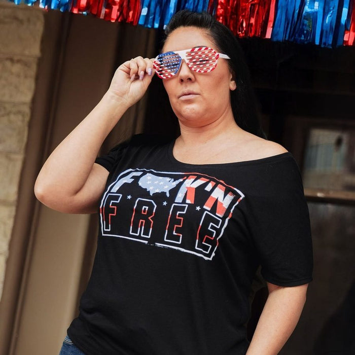 Grunt Style Women's Fck'n Free Slouchy Fit T-Shirt - Black