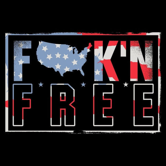 Grunt Style Women's F*ck'n Free Slouchy Fit T-Shirt - Black artwork