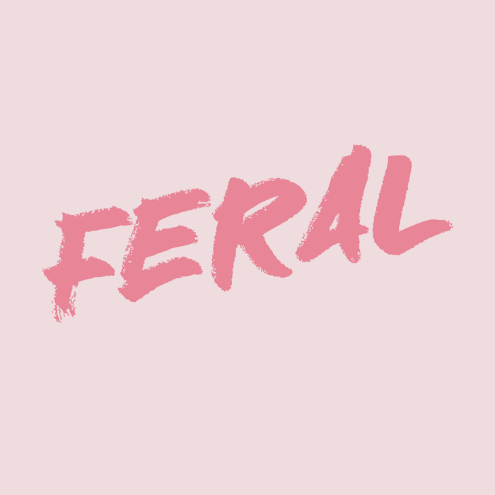 Grunt Style Women's Feral Boyfriend Fit T-Shirt - Light Pink-artwork
