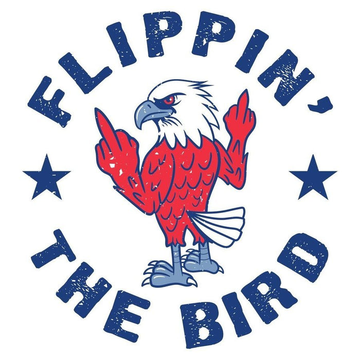 Grunt Style Women's Flippin' The Bird Boyfriend Fit T-Shirt - White artwork