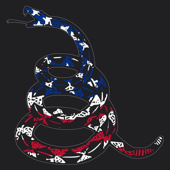 Colorful snake design on a black background