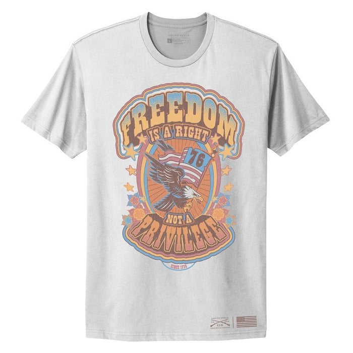 Grunt Style Women's Freedom Is A Right Boyfriend Fit T-Shirt -Sand T-Shirt