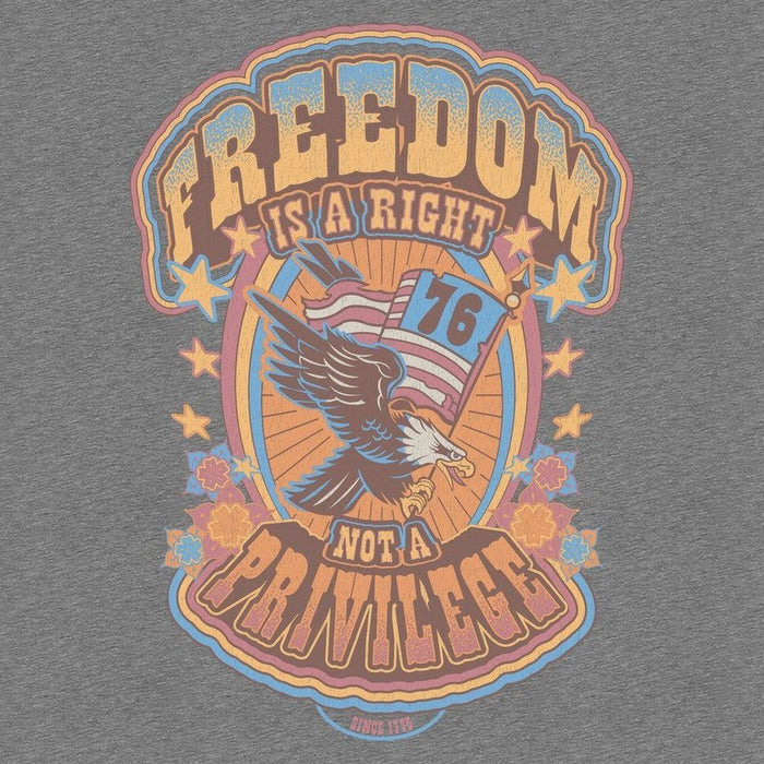 Grunt Style Women's Freedom Is A Right Shirt Dress - Dark Heather Grey artwork