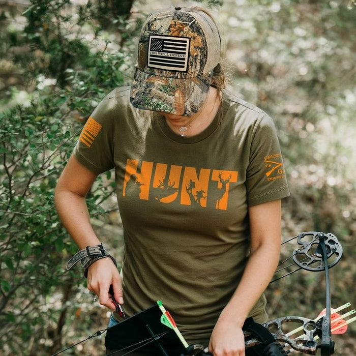 Women's Hunt Slim Fit T-Shirt - Military Green