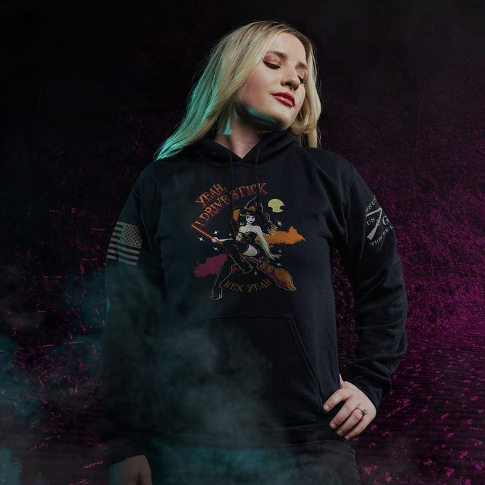 Women's I Drive Stick Hoodie - Black