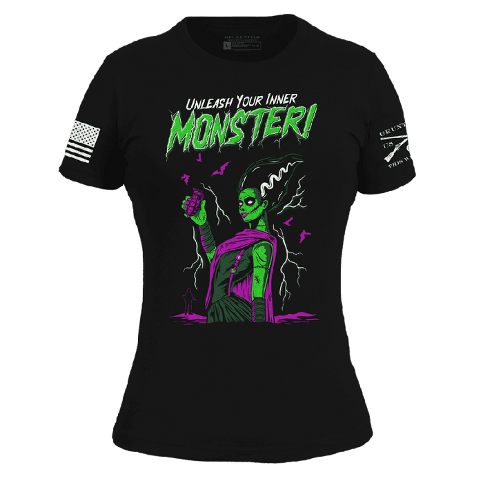 Women's Inner Monster Slim Fit T-Shirt - Black