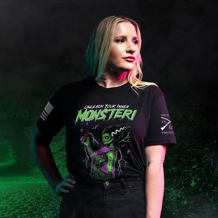 Women's Inner Monster Slim Fit T-Shirt - Black