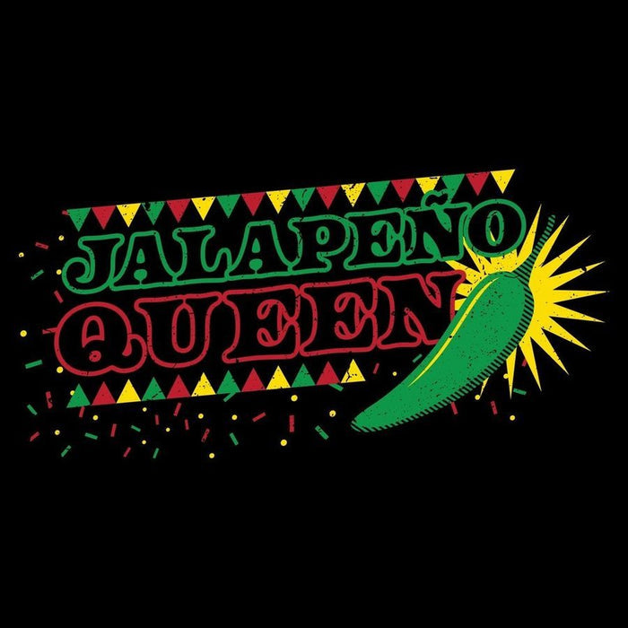 Grunt Style Women's Jalapeno Queen Boyfriend Fit T-Shirt - Black artwork