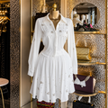 Women’s Lapel Diamond Shirt & Pleated Skirt Set – Autumn 2026